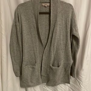 LOFT- Gray Cardigan sweater Medium